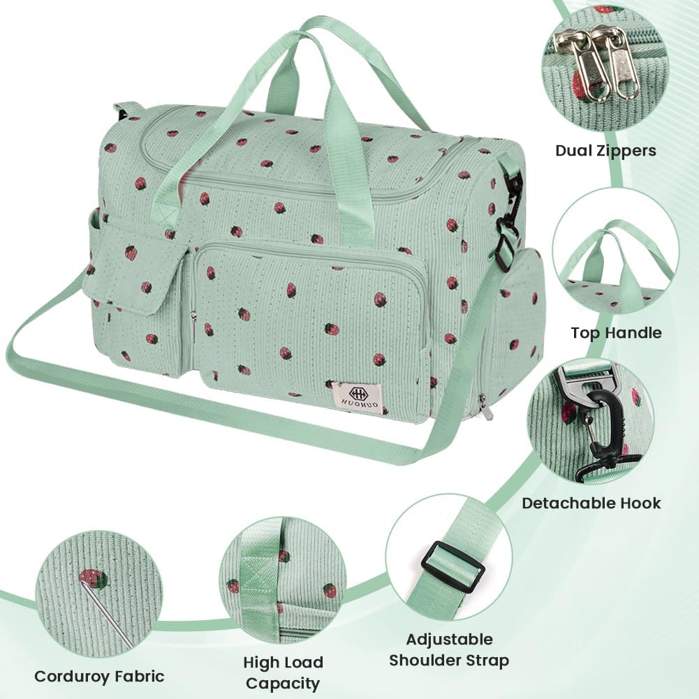 Sporttasche Damen, Sporttasche Kinder, Faltbare Reisetasche Weekender mit Schuhfach und Nassfach, Re