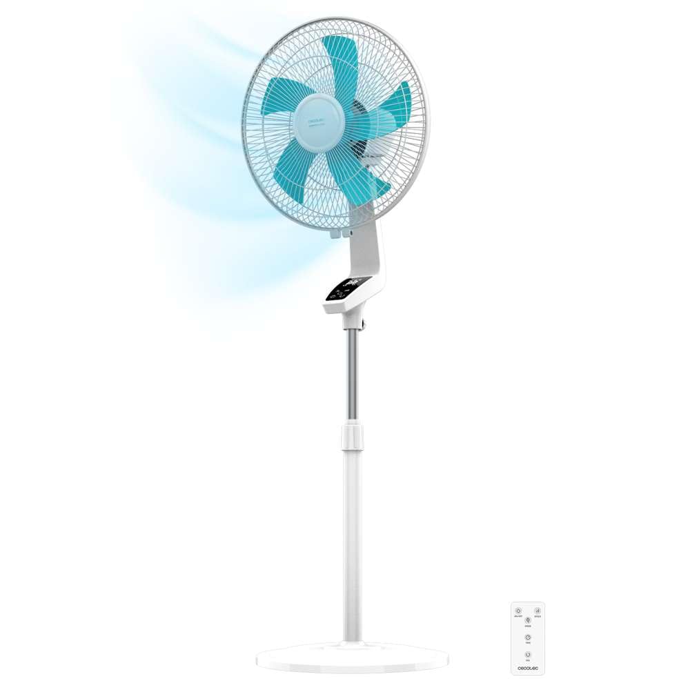 Cecotec Standventilator EnergySilence 620 Flow Control 50 W, 16 Zoll Durchmesser, 5 Flügel, 12-Stund