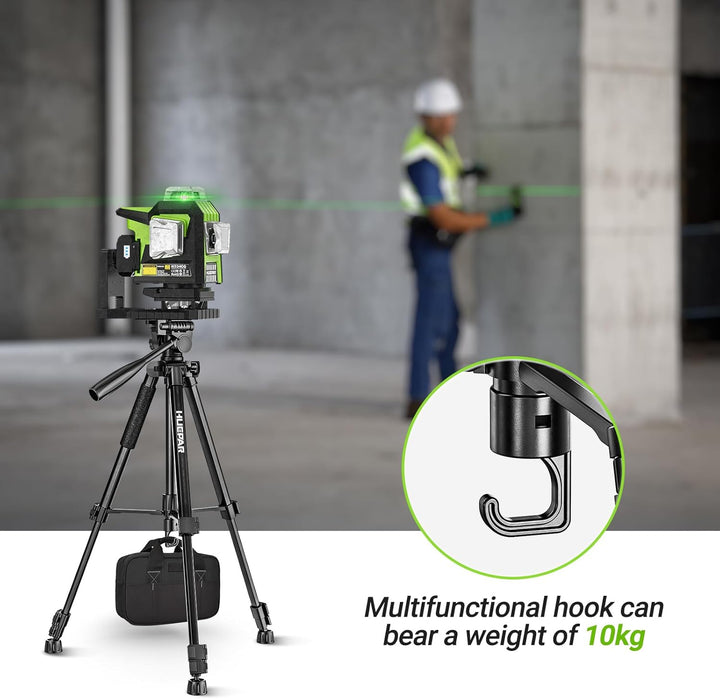 Huepar Professionelles Baustativ für Laser und Kameras, 146 cm verstellbar für Hochleistungslaser, P