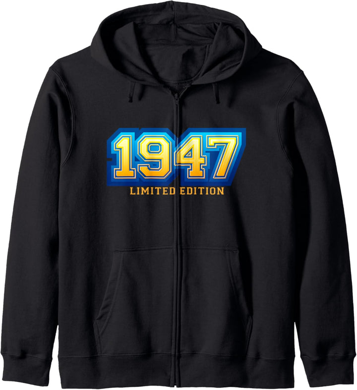 77. Geburtstag Mann Frau 77 Jahre 1947 Deko Lustig Geschenk Kapuzenjacke