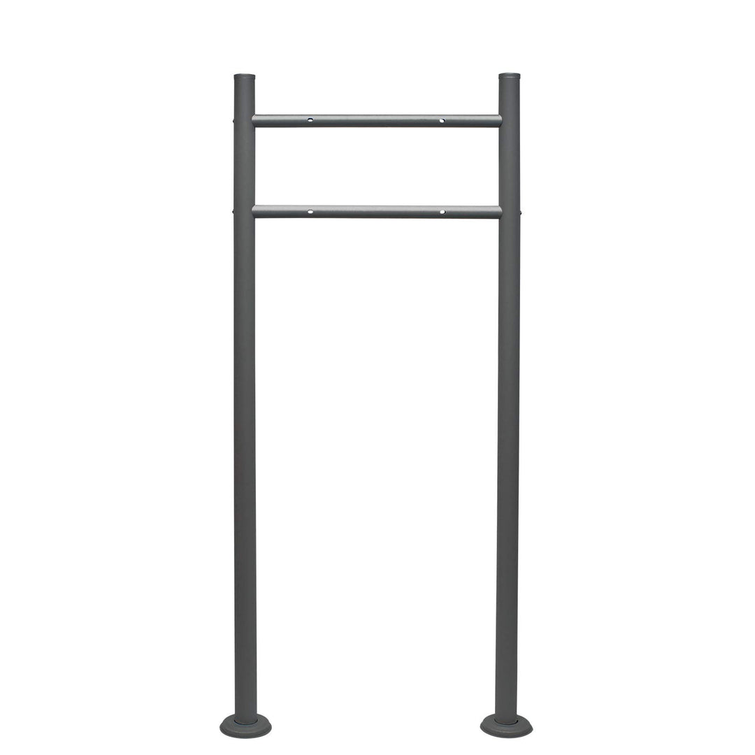 Wiltec Briefkasten Ständer Anthrazit 1200 x 500 mm, Standfuss für Postkasten Briefkästen Mailbox, Br