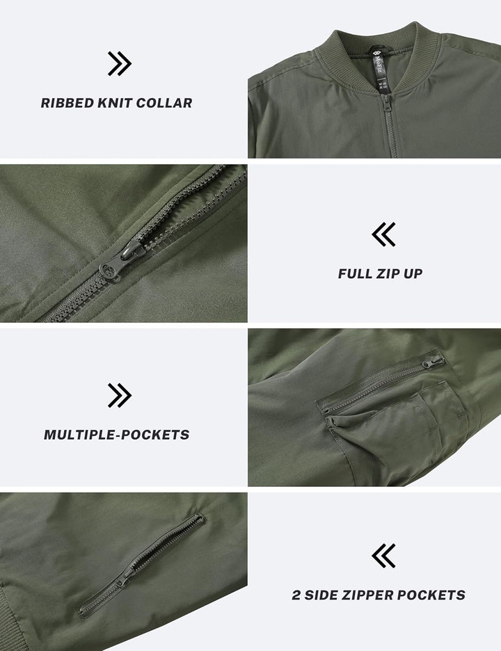 MoFiz Bomberjacke Herren Warm Gefüttert Winterjacke Übergangsjacke US Fliegerjacke Militär Bomber St