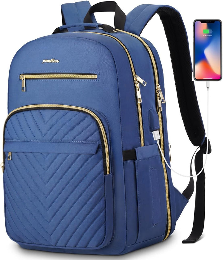 YAMTION Rucksack Damen,Schulrucksack Mädchen Teenager Schultasche Frauen 15.6 Zoll Laptop Rucksack m