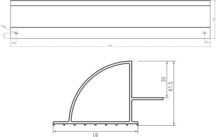 WATTSTUNDE Solarmodul Kabeldurchführung - Haltespoiler Dachbefestigungen Dachdurchführung in schwarz