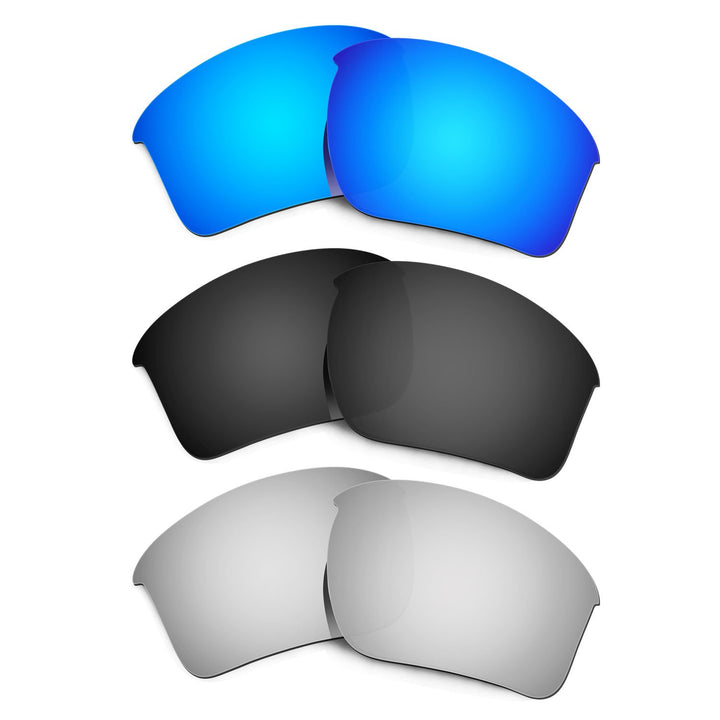 HKUCO Plus Mens Replacement Lenses For Oakley Half Jacket 2.0 XL - 3 pair Combo Pack