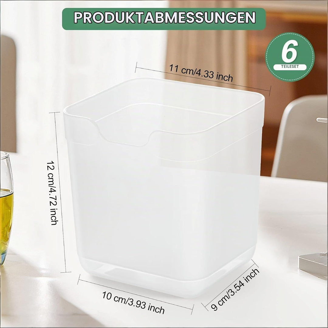 6er Pack Kühlschrank Organizer Aufbewahrung Boxen Set, Fridge Organizer Schublade Ordnungssystem Sta