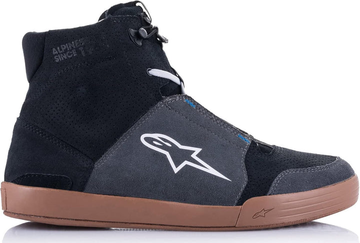 Alpinestars Chrome Motorradschuhe Herren (schwarz/grau/braun), 10=(43) 43 EU Schwarz, 43 EU Schwarz