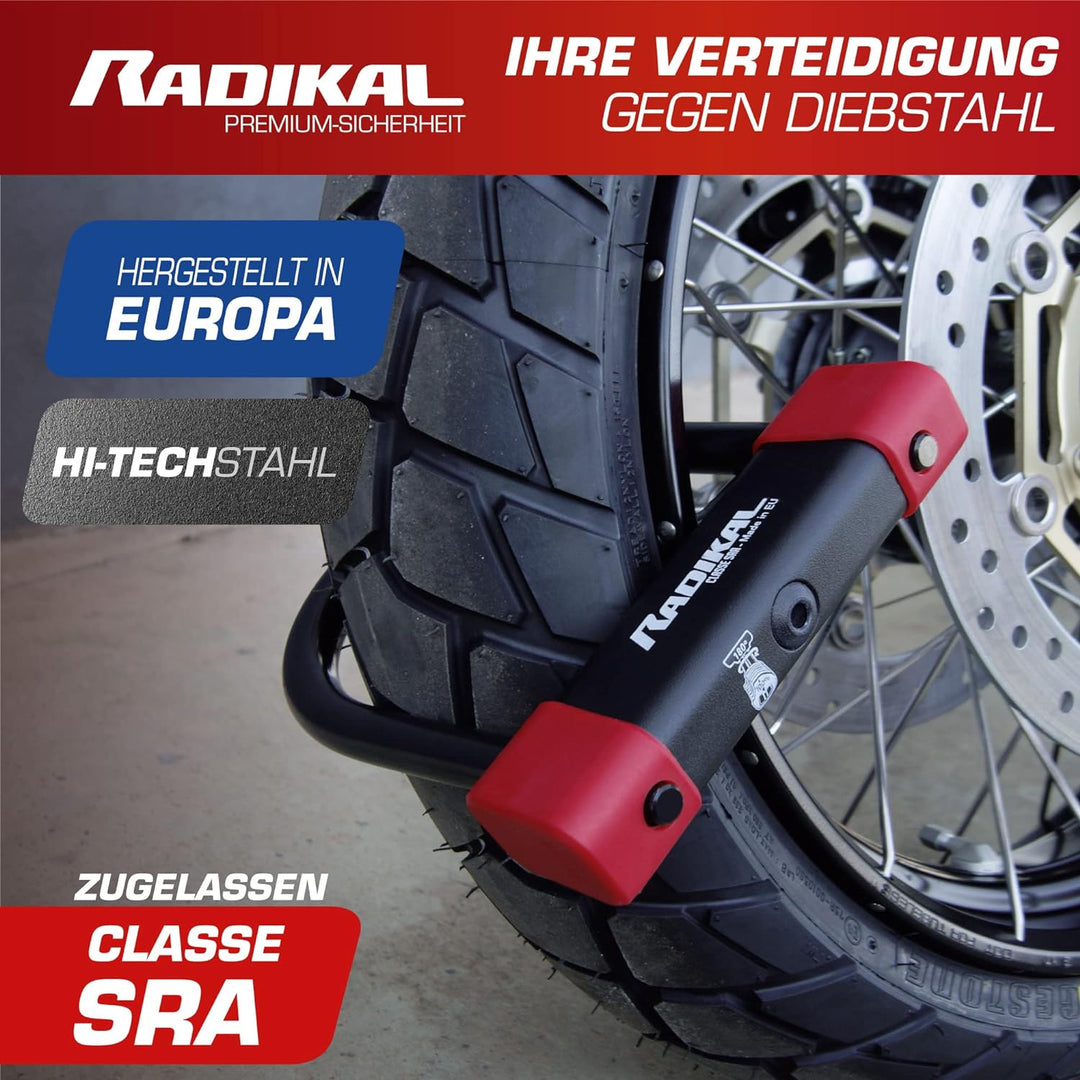 RADIKAL RK120125 Bügelschloss mit CLASSE SRA Zulassung, Durchmesser 18mm Einheitsgrösse, Einheitsgrö