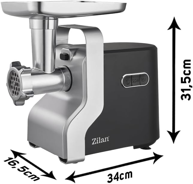 Fleischwolf 9in1 | 2100W | 3 Lochscheiben | Reverse-Funktion | Wurstaufsatz | Spritzgebäckaufsatz |