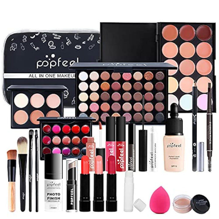 24 Stück Make Up Set, Schminkkoffer gefüllt, kinderschminke set mädchen, Lidschatten Makeup Paletten