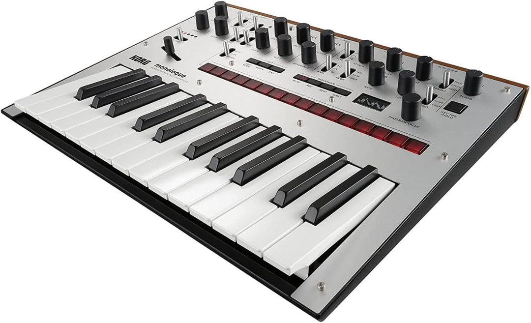 Korg Monolog monophoner Analogsynthesizer mit Voreinstellungen silber, Silber