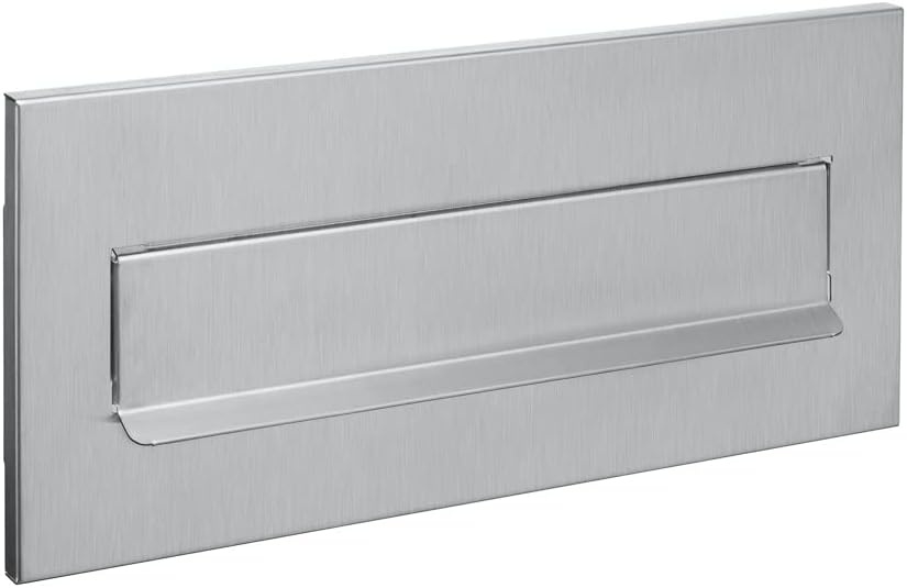 Einwurfklappe Briefeinwurf Briefklappe 100% Edelstahl 310x80 Mauerdurchwurf C4 (Edelstahl 310x135) 3