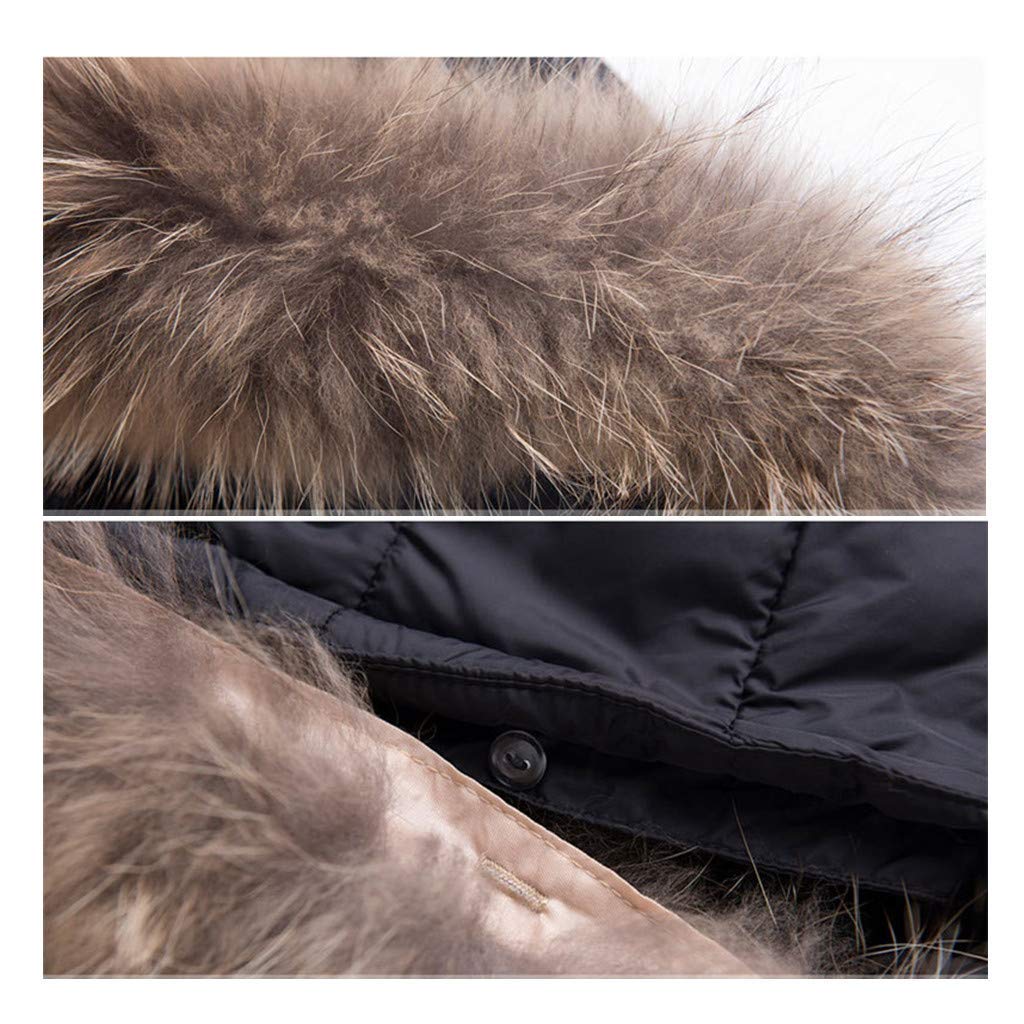 Kinder Daunenjacke Schneeanzug mit Künstliches Fell Kaputze Bekleidungsset Mädchen Jungen Verdickte
