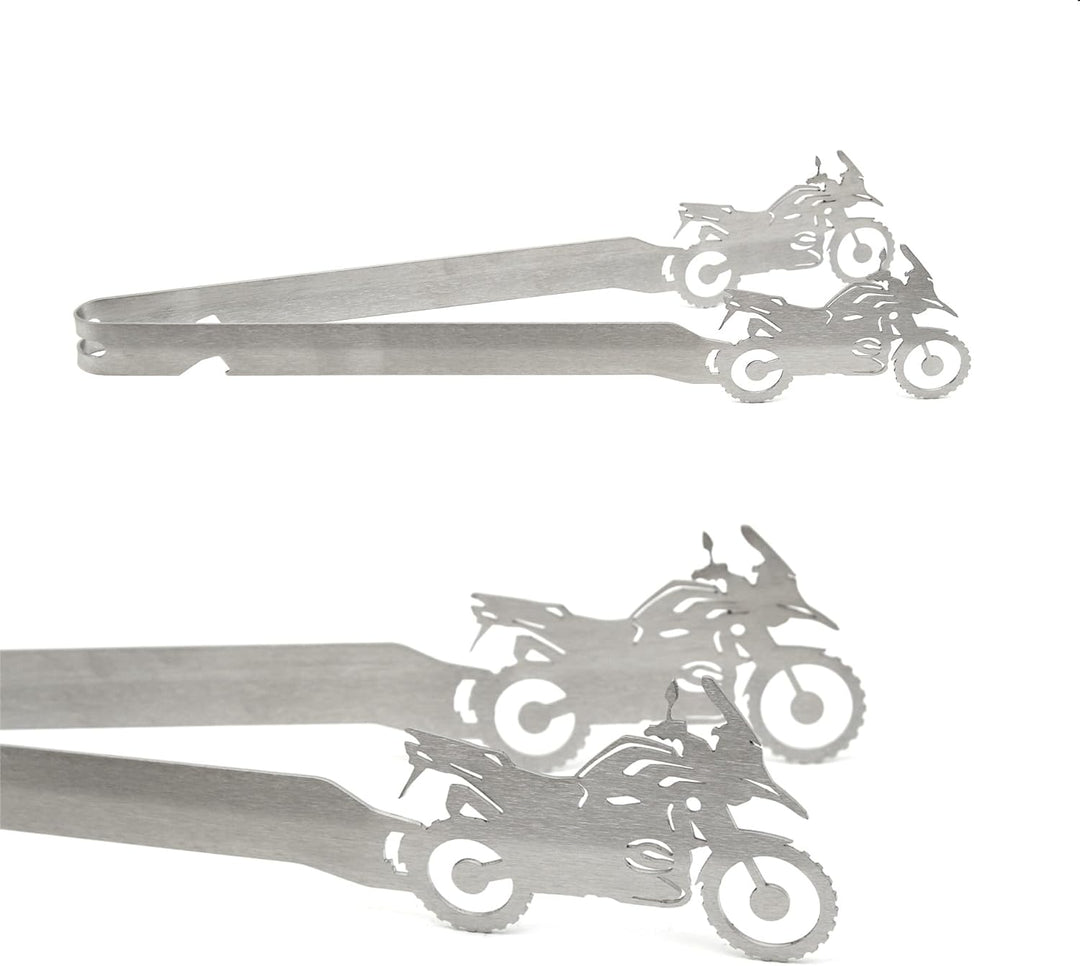 Grillzange Motiv Motorrad GS, spülmaschinengeeignet, Geschenkidee, Männergeschenk, Geschenk Motorrad