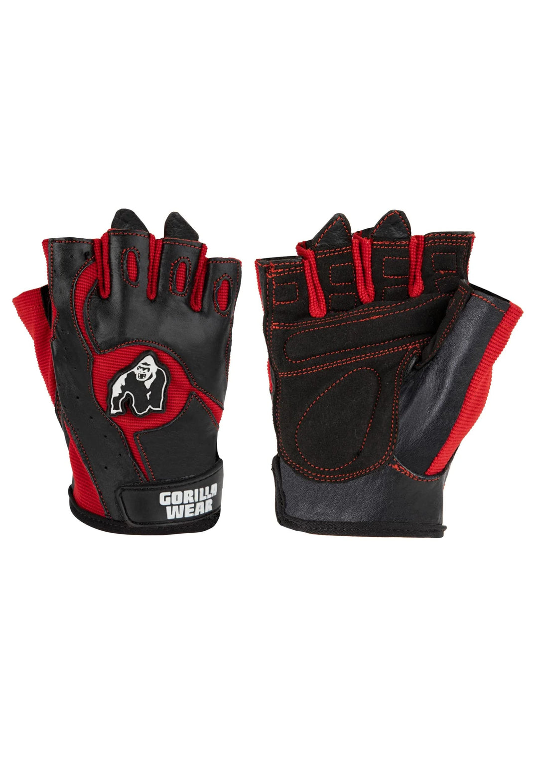 Gorilla Wear - Mitchell Training Gloves - Schwarz/Rot - Bodybuilding und Fitness Accessoires für Dam