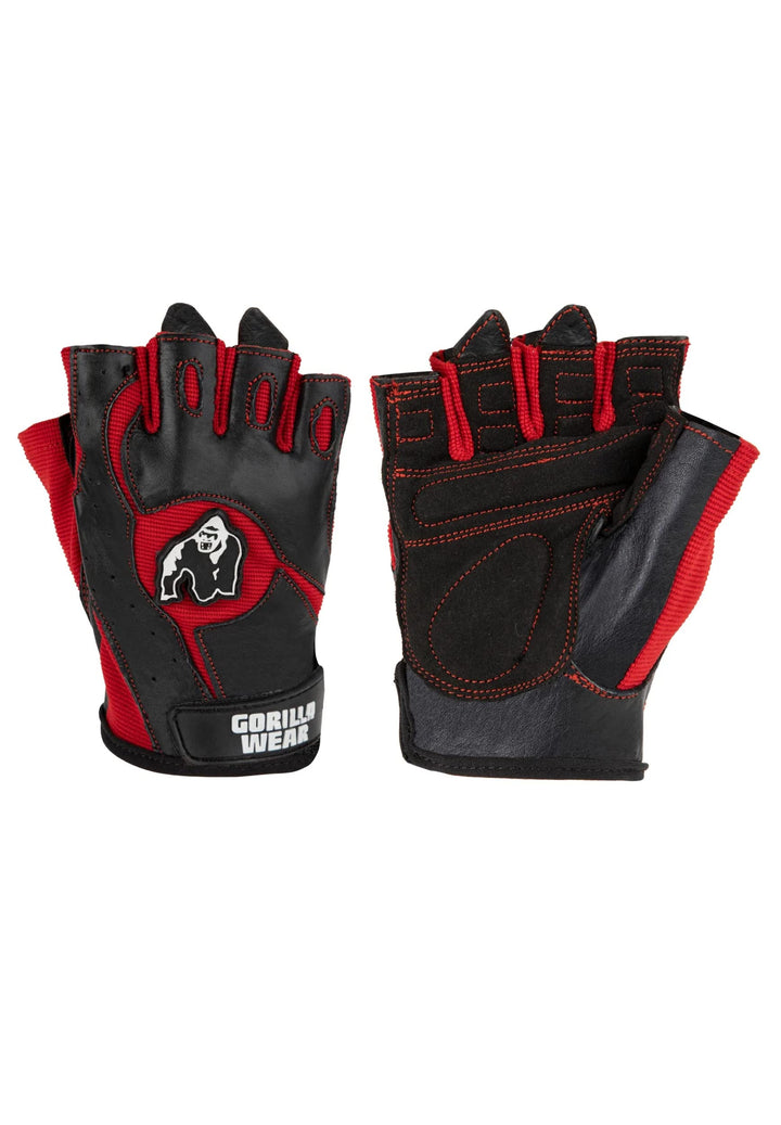 Gorilla Wear - Mitchell Training Gloves - Schwarz/Rot - Bodybuilding und Fitness Accessoires für Dam