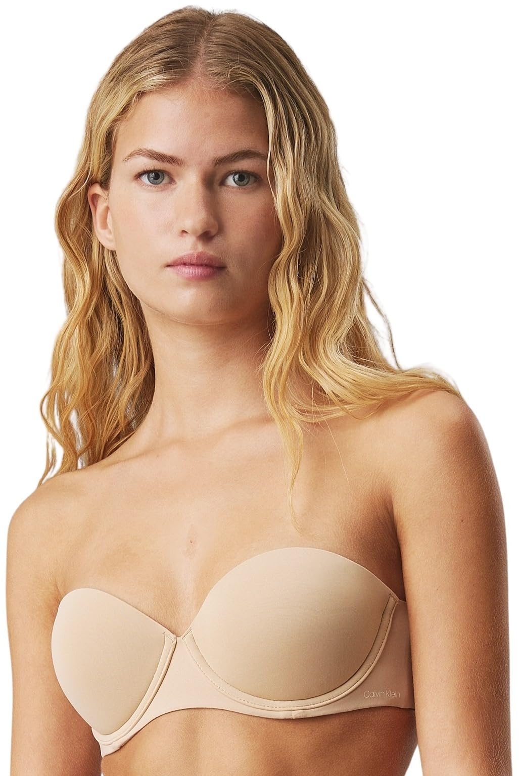 Calvin Klein Damen Trägerloser BH Push-Up 65C Beige (Bare), 65C Beige (Bare)