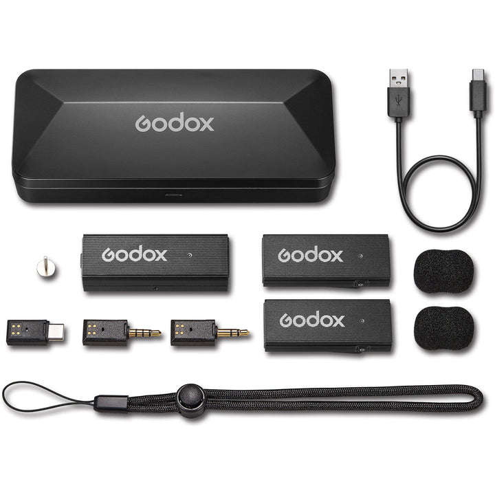 GODOX MoveLink Mini UC 2 Personen Wireless Mikrofonsystem für Kameras &amp; Mobilgeräte (Classic Black)