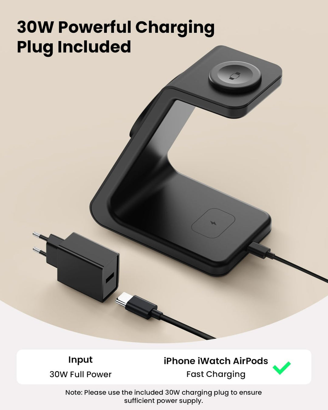 GEEKERA 3-in-1 Ladestation mit MagSafe, Qi2-zertifiziert 15W Schnell Induktive Ladegerät für iPhone