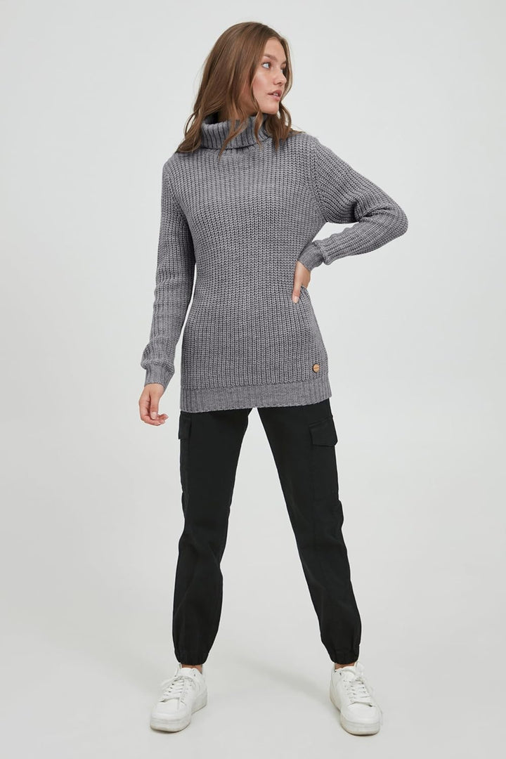 OXMO OXNanna Strickpullover Damen Grobstrickpullover Pullover mit Rollkragen Regular Fit M Medium Gr