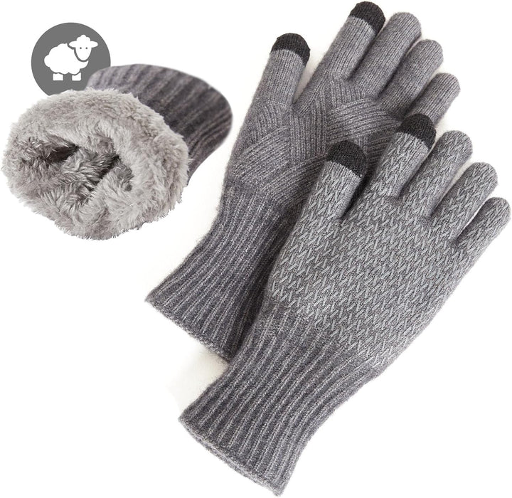 MAGISDU Handschuhe Damen Winter Warm Thermohandschuhe Fleecefutter Merino Wolle Touchscreen Doppelsc