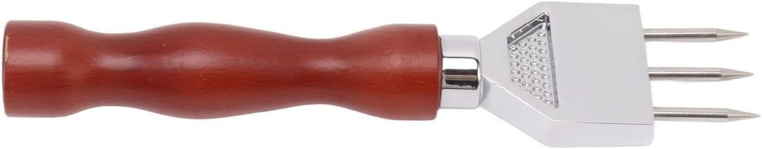 Eispickel mit Drei Zinken, Holzgriff, Eispickel aus Edelstahl 304 mit 3 Zinken, Eispickel, Eisbreche