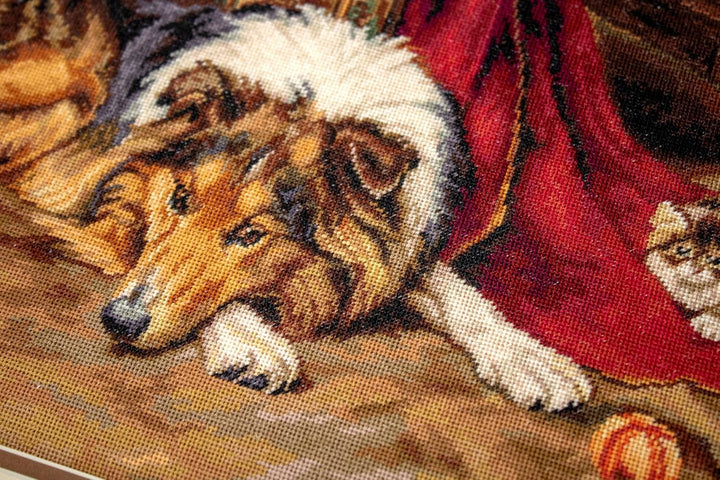 Luca-S B585 Widerstrebender Kumpel Kreuzstichset, Baumwolle, mehrfarbig, 45x34cm