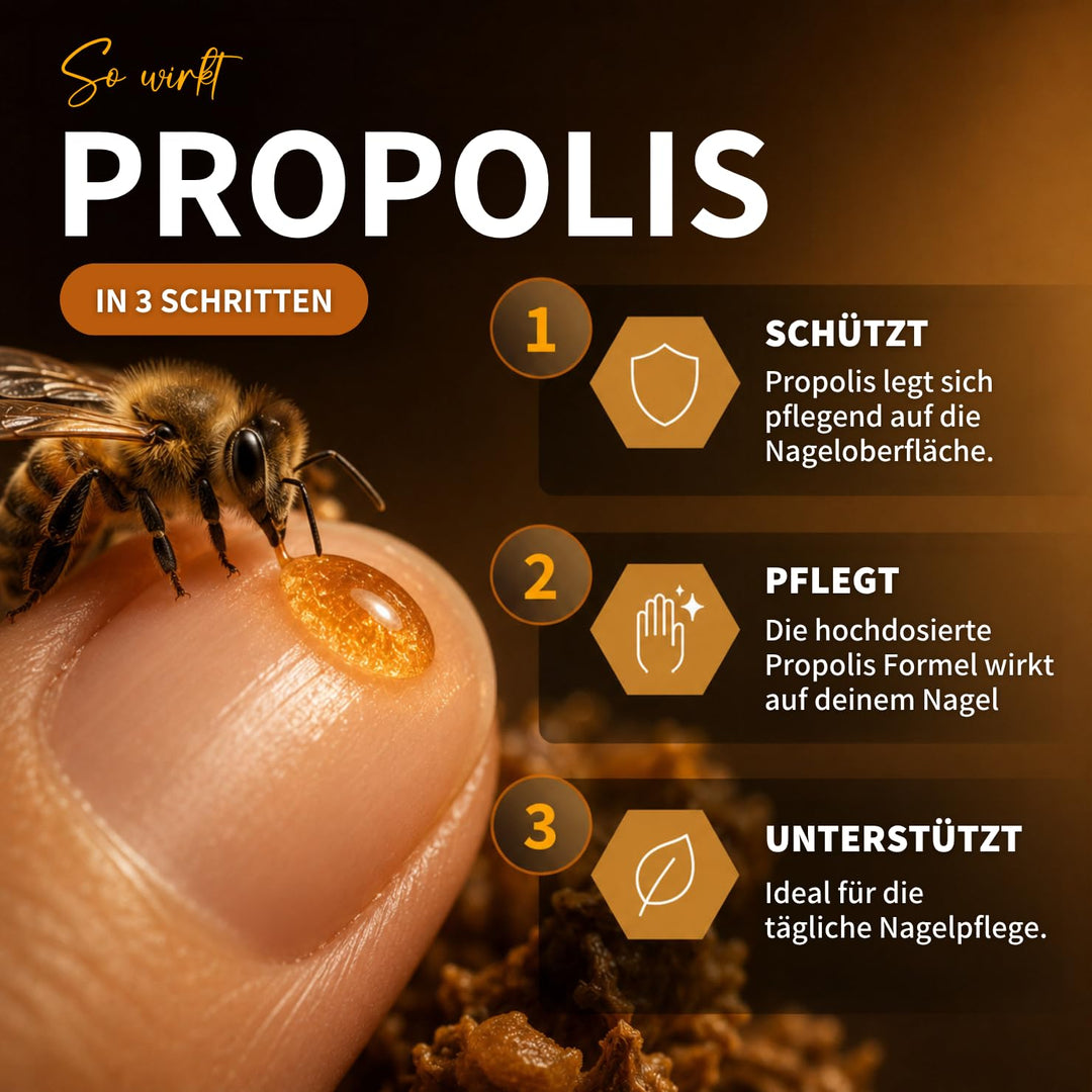 bedrop Propolis Nagelserum 10ml Nagelöl zur Nagelpflege & Stärkung natürlicher Nägel mit Propolis Te