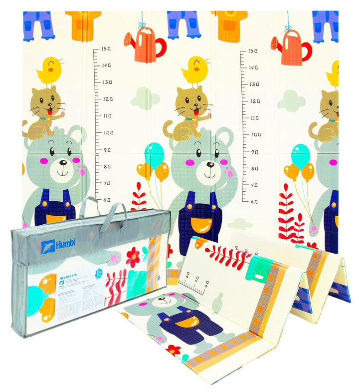 HUMBI Spielmatte Baby Krabbelmatte Faltbarer, XPE-Schaumstoff, Doppelseitig, Wasserdicht, Extra Grös