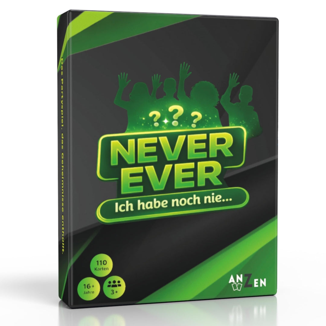 NEVER EVER - Ich habe noch nie Spiel | Partyspiel für Erwachsene oder Teens ab 16 Jahren | Kartenspi