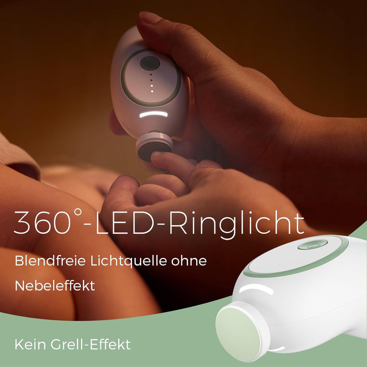 Momcozy Baby Nagelfeile Elektrisch, Sanfter Baby Nageltrimmer Elektrisch Wiederaufladbar, Baby Nagel