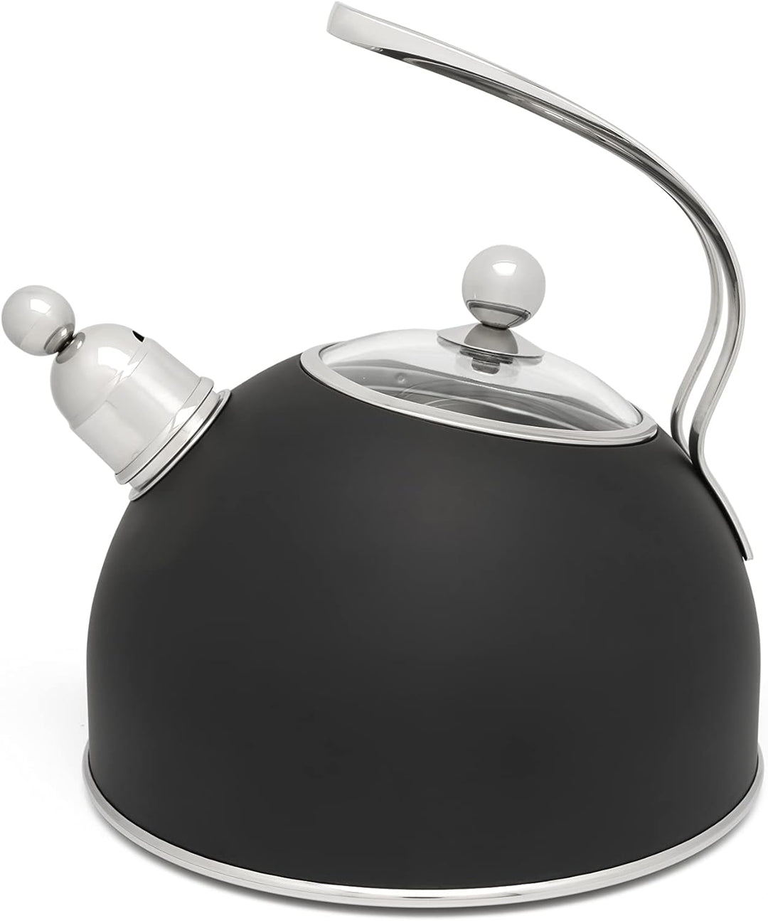 Bredemeijer schwarzer Matter induktiver Edelstahl Flötenkessel 2.5 Liter