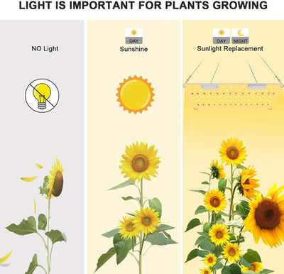 Niello 2000W LED Grow Lampe 440 LEDs Pflanzenlampe Vollspektrum mit IR, High PPFD Sunlike LED Grow L