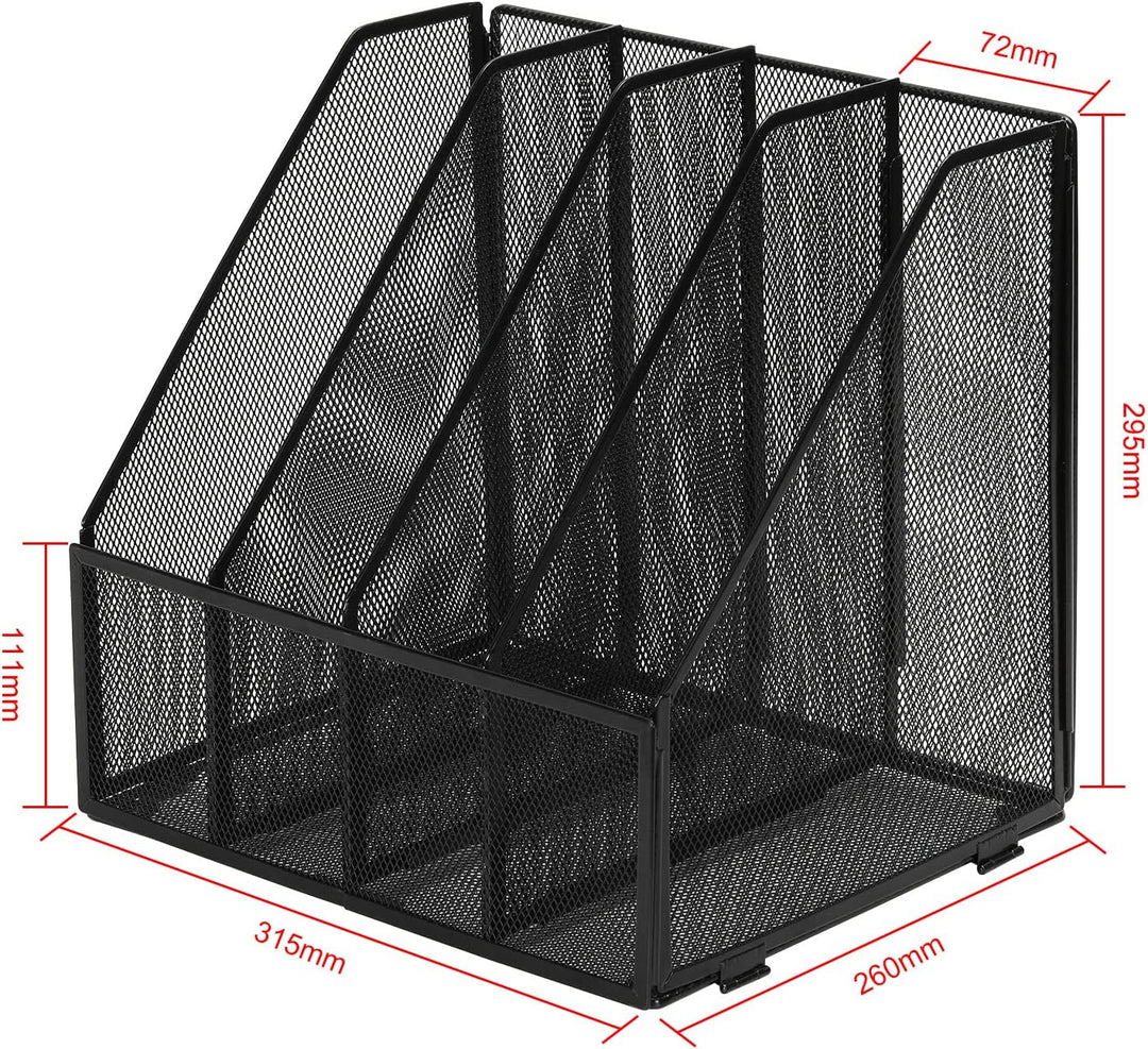 EasyPAG 4 Ablagefächer A4 Metall Büro Schreibtisch Organizer Akten Dokumenten Ablage Zeitschriften H