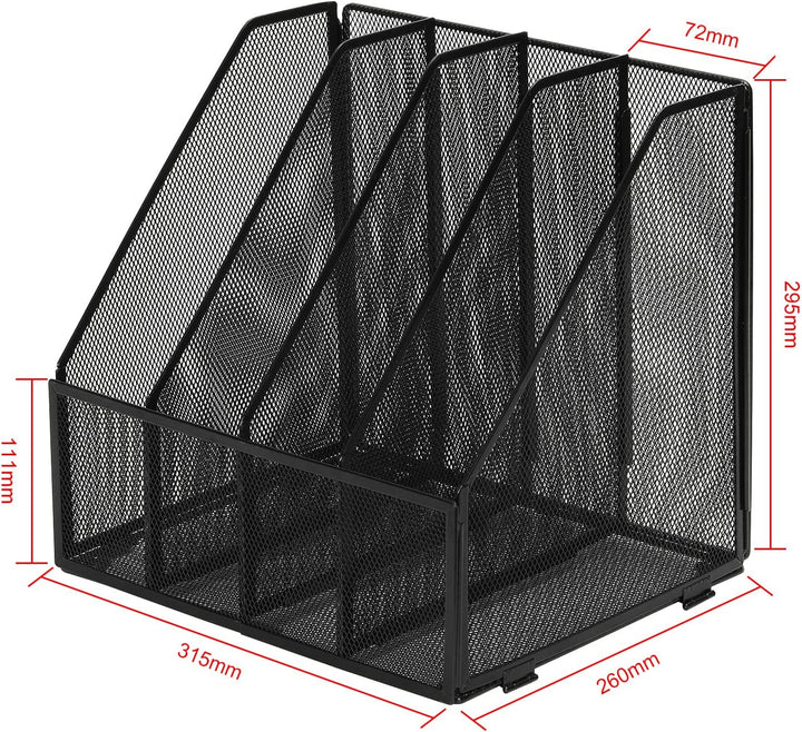 EasyPAG 4 Ablagefächer A4 Metall Büro Schreibtisch Organizer Akten Dokumenten Ablage Zeitschriften H
