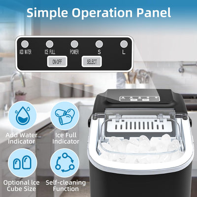Eiswürfelmaschine Klein, PALINTH Eiswürfelmaschinen, 2 Grössen von Bullet Ice Cube Maker, Selbstrein