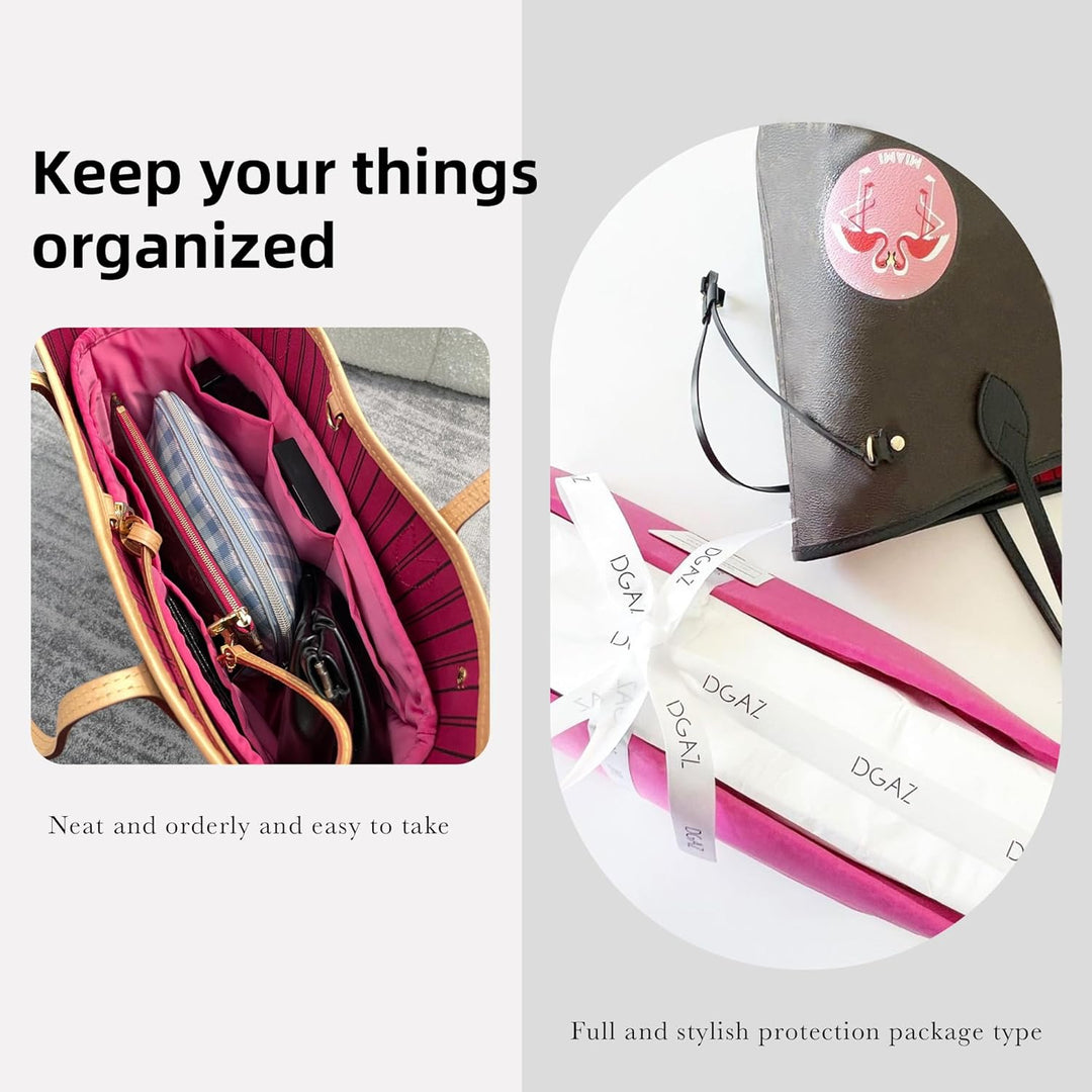 DGAZ Handtasche Taschenorganizer für Neverfull PM/MM/GM Taschen, Seide Handtaschenorganisator Damen,