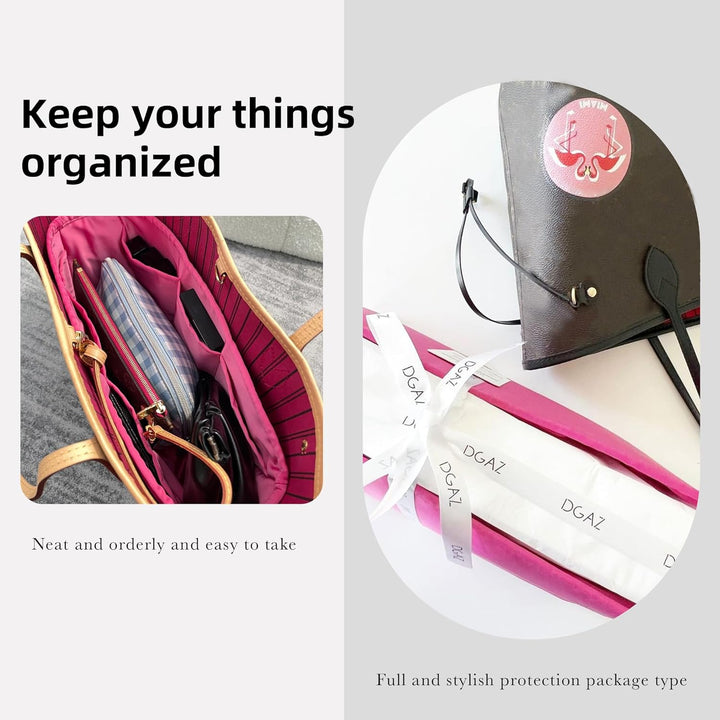 DGAZ Handtasche Taschenorganizer für Neverfull PM/MM/GM Taschen, Seide Handtaschenorganisator Damen,