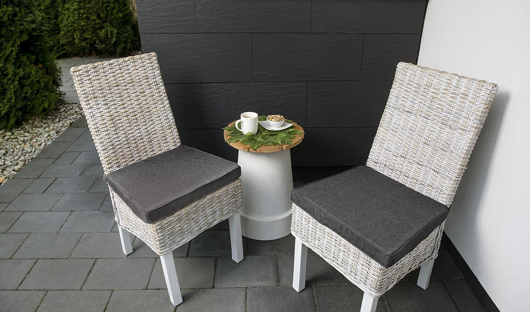 sunnypillow 4er Set Stuhlkissen 40 x 45 x 5cm | Polsterauflage Auflage für Stühle/Rattanstühle | Stu