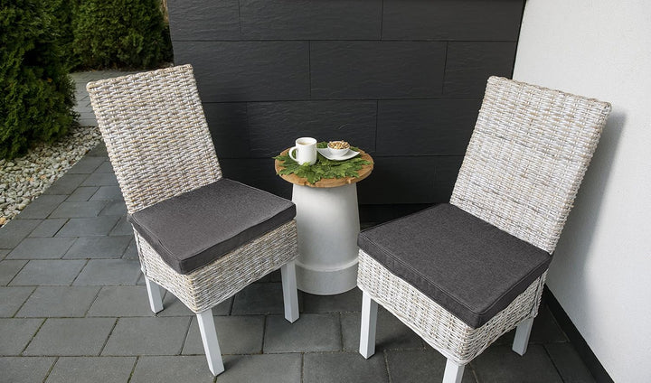 sunnypillow 4er Set Stuhlkissen 40 x 45 x 5cm | Polsterauflage Auflage für Stühle/Rattanstühle | Stu