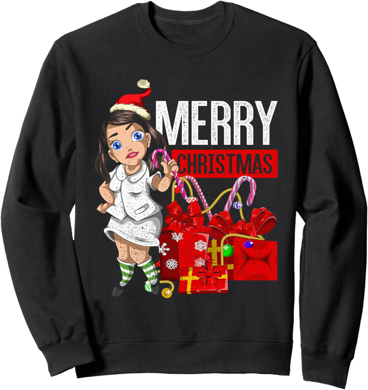 Weihnachtsgeschenk Pajama Frohe Weihnachten Krankenschwester Sweatshirt