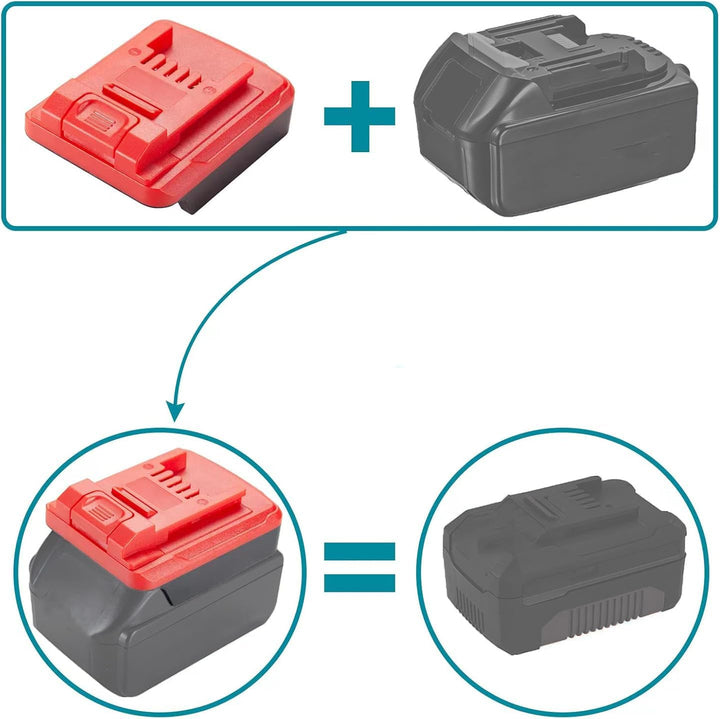 Adapter Konverter für Makita 18V BL1860 BL1850 BL1840 Li-Ion Akku auf für Einhell 18V Li-Ion Elektro