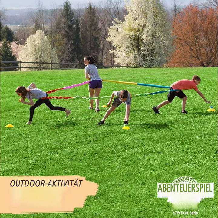 Original Cup Stretchy Band® | Team Building | Spiel Dehnbare Bänder | Stoffgummi | Ziehen | Kooperat
