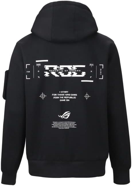 ASUS Unisex Rog Pixel Game Jacket 2XL Kapuzenpullover, Schwarz, XXL