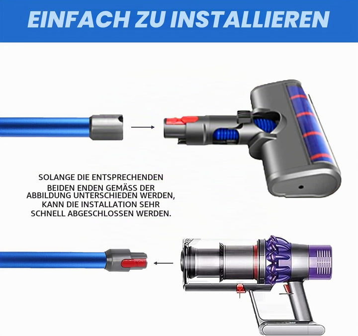 Schnellspanner Verlängerungsrohr kompatibel mit Dyson V7 V8 V10 V11 V15 – 72cm Ersatz Teleskoprohr A