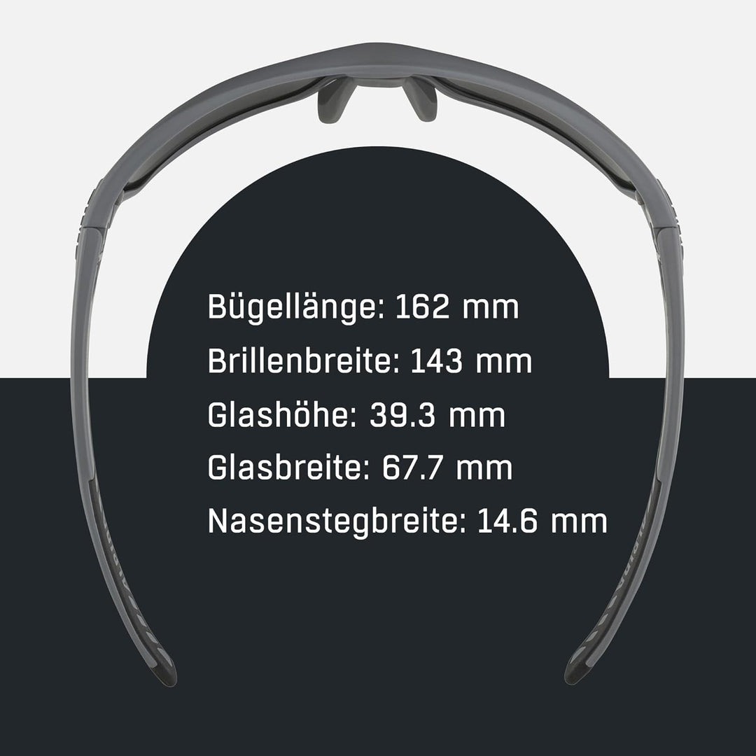ALPINA TRI-SCRAY 2.0 - Indiv. Anpassbare, Bruchsichere Wechselscheiben Sport- & Fahrradbrille Mit 10
