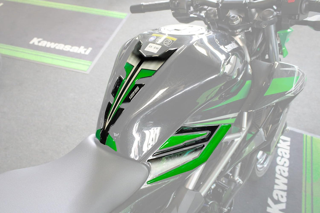Tankpad Seitentank Pad Grün Lackschutz kompatibel für Kawasaki Z125 X850049 Spar-Set - 1, Spar-Set -