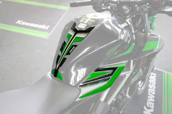Tankpad Seitentank Pad Grün Lackschutz kompatibel für Kawasaki Z125 X850049 Spar-Set - 1, Spar-Set -