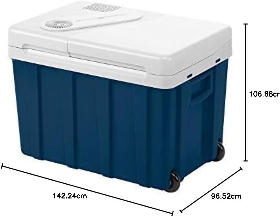 Mobicool MQ40W AC/DC - tragbare elektrische Kühlbox mit Rollen, 39 Liter, 12 V und 230 V, UK-Version