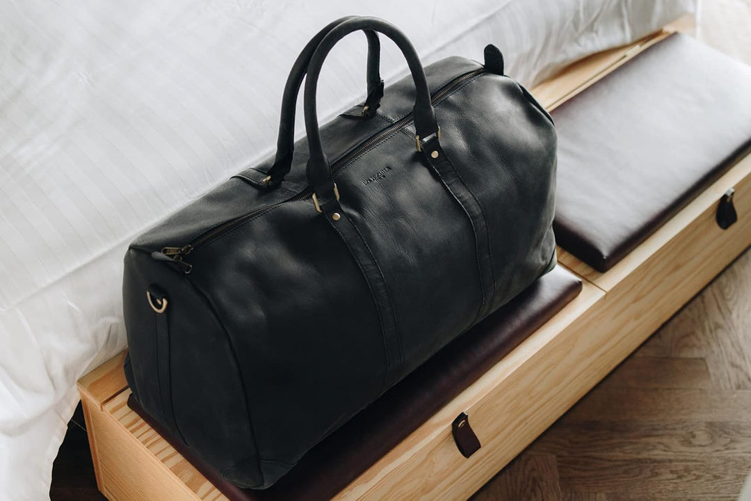 HOLZRICHTER Berlin No 8-2 (L) - Premium Weekender Reisetasche, Sporttasche & Handgepäck aus Leder -